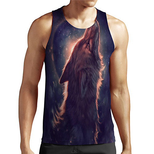 Men's Unisex Tank Top Undershirt 3D Print Graphic Prints Wolf Plus Size Print Sleeveless Casual Tops Basic Designer Big and Tall Blue
Men's Unisex Tank Top Undershirt 3D Print Graphic Prints Wolf Plus Size Print Sleeveless Casual Tops Basic Designer Big and Tall Blue