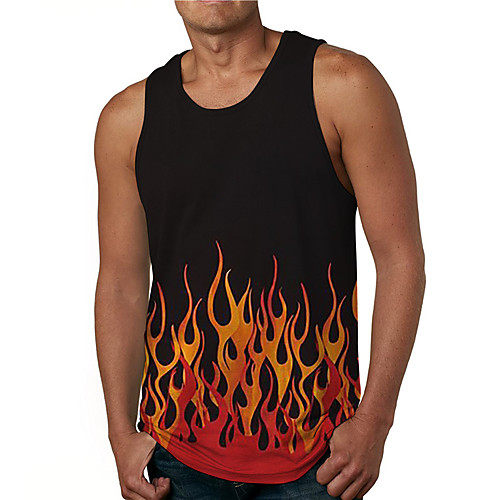 Men's Tank Top Undershirt 3D Print Graphic Prints Flame Print Sleeveless Daily Tops Casual Designer Big and Tall Black
Men's Tank Top Undershirt 3D Print Graphic Prints Flame Print Sleeveless Daily Tops Casual Designer Big and Tall Black