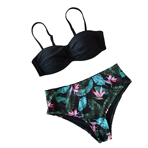 Women's Bikini 2 Piece Swimsuit High Waist Push Up Leaf Green leaf flamingo Black pink and white flower bottom pants Blue top white bottom palm leaf bottom Safflower toucan Light green top light
Women's Bikini 2 Piece Swimsuit High Waist Push Up Leaf Green leaf flamingo Black pink and white flower bottom pants Blue top white bottom palm leaf bottom Safflower toucan Light green top light