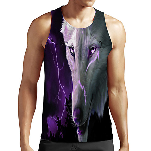 Men's Unisex Tank Top Undershirt 3D Print Graphic Prints Wolf Plus Size Print Sleeveless Casual Tops Basic Designer Big and Tall Purple
Men's Unisex Tank Top Undershirt 3D Print Graphic Prints Wolf Plus Size Print Sleeveless Casual Tops Basic Designer Big and Tall Purple