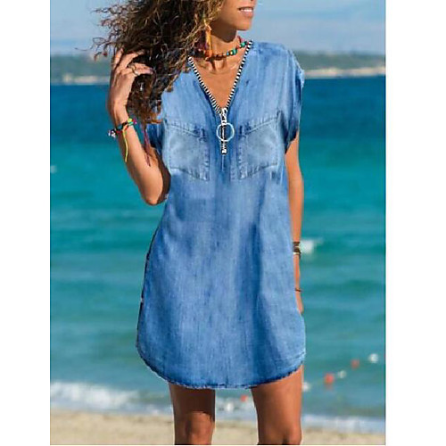 Women's T Shirt Dress Tee Dress Knee Length Dress Blue Short Sleeve Solid Color Summer Casual / Daily 2021 S M L XL XXL XXXL
Women's T Shirt Dress Tee Dress Knee Length Dress Blue Short Sleeve Solid Color Summer Casual / Daily 2021 S M L XL XXL XXXL