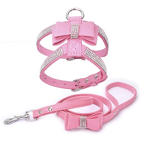 Dog Rabbits Cat Harness Dog Leash Vest Decoration Adjustable Flexible Outdoor Walking Rhinestone PU Leather Black Red Blue Pink 1 set
Dog Rabbits Cat Harness Dog Leash Vest Decoration Adjustable Flexible Outdoor Walking Rhinestone PU Leather Black Red Blue Pink 1 set