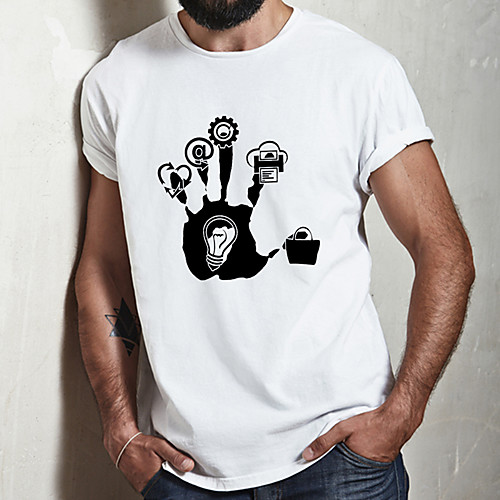 Men's Unisex Tee T shirt Hot Stamping Symbol Graphic Prints Hand Plus Size Print Short Sleeve Casual Tops Cotton Basic Fashion Designer Big and Tall White
Men's Unisex Tee T shirt Hot Stamping Symbol Graphic Prints Hand Plus Size Print Short Sleeve Casual Tops Cotton Basic Fashion Designer Big and Tall White