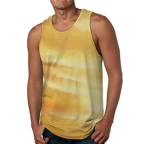 Men's Tank Top Undershirt Shirt 3D Print Gradient Graphic Prints Print Sleeveless Daily Tops Casual Designer Big and Tall Round Neck Yellow / Summer
Men's Tank Top Undershirt Shirt 3D Print Gradient Graphic Prints Print Sleeveless Daily Tops Casual Designer Big and Tall Round Neck Yellow / Summer