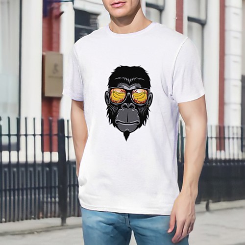 Men's Unisex T shirt Hot Stamping Animal Plus Size Print Short Sleeve Daily Tops 100% Cotton Basic Casual Round Neck White Black Gray / Summer
Men's Unisex T shirt Hot Stamping Animal Plus Size Print Short Sleeve Daily Tops 100% Cotton Basic Casual Round Neck White Black Gray / Summer