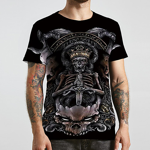 Men's Unisex Tee T shirt 3D Print Graphic Prints Skull Plus Size Print Short Sleeve Casual Tops Basic Designer Big and Tall Black
Men's Unisex Tee T shirt 3D Print Graphic Prints Skull Plus Size Print Short Sleeve Casual Tops Basic Designer Big and Tall Black