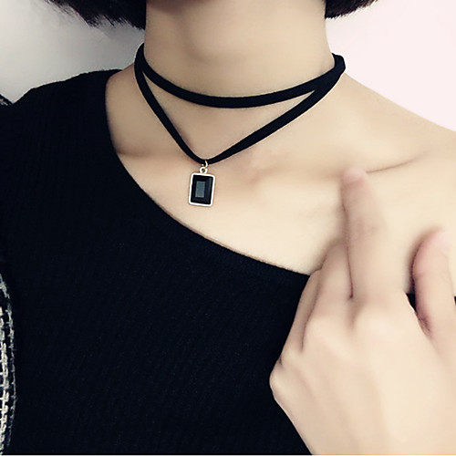 Women's Choker Necklace Double Layered Sweet Fabric Alloy Black 34 cm Necklace Jewelry 1pc For Festival
Women's Choker Necklace Double Layered Sweet Fabric Alloy Black 34 cm Necklace Jewelry 1pc For Festival