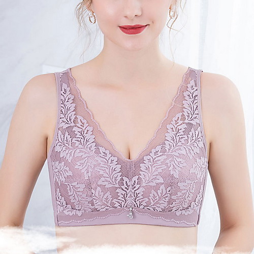 Women's Bras & Bralettes Wireless Full Coverage Lace Solid Color Sexy Purple
Women's Bras & Bralettes Wireless Full Coverage Lace Solid Color Sexy Purple