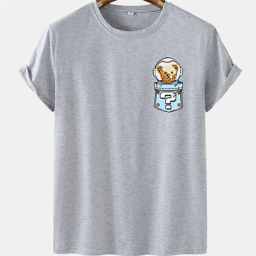 Men's Unisex Tee T shirt Hot Stamping Graphic Prints Bear Plus Size Short Sleeve Casual Tops 100% Cotton Basic Designer Big and Tall White Black Gray
Men's Unisex Tee T shirt Hot Stamping Graphic Prints Bear Plus Size Short Sleeve Casual Tops 100% Cotton Basic Designer Big and Tall White Black Gray