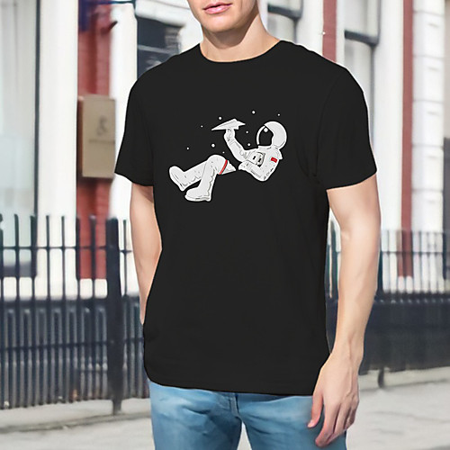 Men's Unisex T shirt Hot Stamping Graphic Prints Astronaut Plus Size Print Short Sleeve Daily Tops 100% Cotton Basic Fashion Classic Round Neck Black Gray / Summer
Men's Unisex T shirt Hot Stamping Graphic Prints Astronaut Plus Size Print Short Sleeve Daily Tops 100% Cotton Basic Fashion Classic Round Neck Black Gray / Summer
