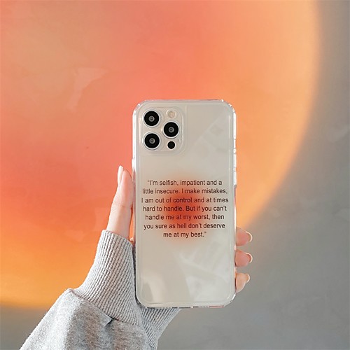 Phone Case For Apple Back Cover iPhone 12 Pro Max 11 SE 2020 X XR XS Max 8 7 Shockproof Dustproof Transparent Word / Phrase TPU
Phone Case For Apple Back Cover iPhone 12 Pro Max 11 SE 2020 X XR XS Max 8 7 Shockproof Dustproof Transparent Word / Phrase TPU