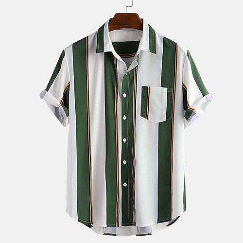 Men's Shirt Striped Button-Down Short Sleeve Casual Tops Lightweight Casual Fashion Breathable Blue Purple Green
Men's Shirt Striped Button-Down Short Sleeve Casual Tops Lightweight Casual Fashion Breathable Blue Purple Green