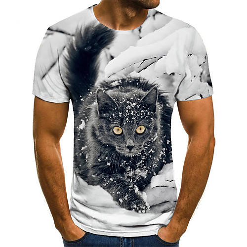Men's Unisex Tee T shirt Shirt 3D Print Cat Graphic Prints Plus Size Print Short Sleeve Casual Tops Basic Fashion Designer Big and Tall Round Neck White
Men's Unisex Tee T shirt Shirt 3D Print Cat Graphic Prints Plus Size Print Short Sleeve Casual Tops Basic Fashion Designer Big and Tall Round Neck White
