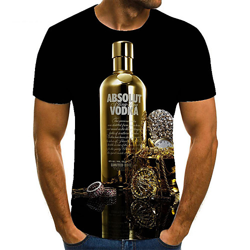 Men's Unisex Tee T shirt 3D Print Graphic Prints Wine bottle Plus Size Print Short Sleeve Casual Tops Basic Fashion Designer Big and Tall Black
Men's Unisex Tee T shirt 3D Print Graphic Prints Wine bottle Plus Size Print Short Sleeve Casual Tops Basic Fashion Designer Big and Tall Black