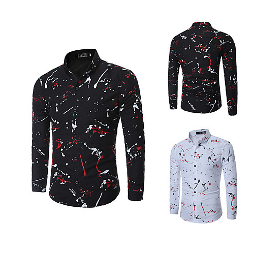Men's Shirt Graphic Prints Button-Down Long Sleeve Casual Tops Cotton Casual Fashion Breathable Comfortable White Black
Men's Shirt Graphic Prints Button-Down Long Sleeve Casual Tops Cotton Casual Fashion Breathable Comfortable White Black