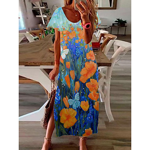 Women's T Shirt Dress Tee Dress Maxi long Dress Light Blue Short Sleeve Pattern Summer Casual / Daily 2021 S M L XL XXL
Women's T Shirt Dress Tee Dress Maxi long Dress Light Blue Short Sleeve Pattern Summer Casual / Daily 2021 S M L XL XXL