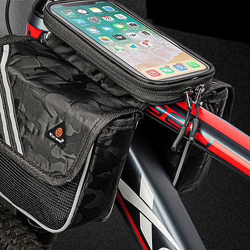 2.85 L Bike Frame Bag Top Tube Reflective Waterproof Portable Bike Bag Oxford Cloth PVC(PolyVinyl Chloride) Bicycle Bag Cycle Bag Outdoor Exercise Bike / Bicycle
2.85 L Bike Frame Bag Top Tube Reflective Waterproof Portable Bike Bag Oxford Cloth PVC(PolyVinyl Chloride) Bicycle Bag Cycle Bag Outdoor Exercise Bike / Bicycle