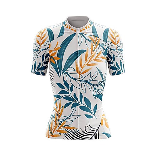 21Grams Women's Short Sleeve Cycling Jersey Summer Spandex Polyester White Leaf Floral Botanical Tropical Flowers Bike Jersey Top Mountain Bike MTB Road Bike Cycling Breathable Back Pocket Sports
21Grams Women's Short Sleeve Cycling Jersey Summer Spandex Polyester White Leaf Floral Botanical Tropical Flowers Bike Jersey Top Mountain Bike MTB Road Bike Cycling Breathable Back Pocket Sports
