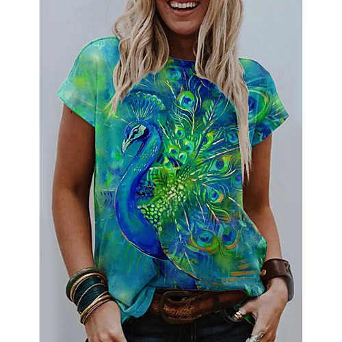 Women's 3D Printed T shirt Graphic 3D Animal Print Round Neck Basic Tops Green
Women's 3D Printed T shirt Graphic 3D Animal Print Round Neck Basic Tops Green