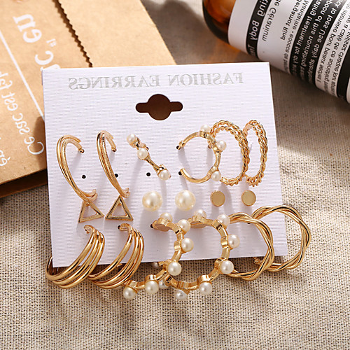 Earrings Set Stylish Elegant European Sweet Imitation Pearl Earrings Jewelry Gold For Party Evening Street Prom Date Festival
Earrings Set Stylish Elegant European Sweet Imitation Pearl Earrings Jewelry Gold For Party Evening Street Prom Date Festival