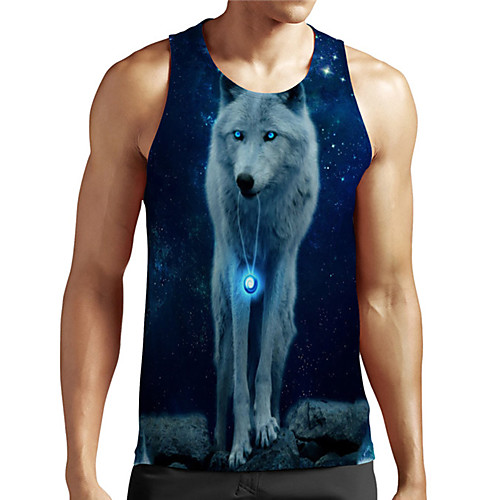Men's Unisex Tank Top Undershirt 3D Print Graphic Prints Wolf Plus Size Print Sleeveless Casual Tops Basic Designer Big and Tall Blue
Men's Unisex Tank Top Undershirt 3D Print Graphic Prints Wolf Plus Size Print Sleeveless Casual Tops Basic Designer Big and Tall Blue