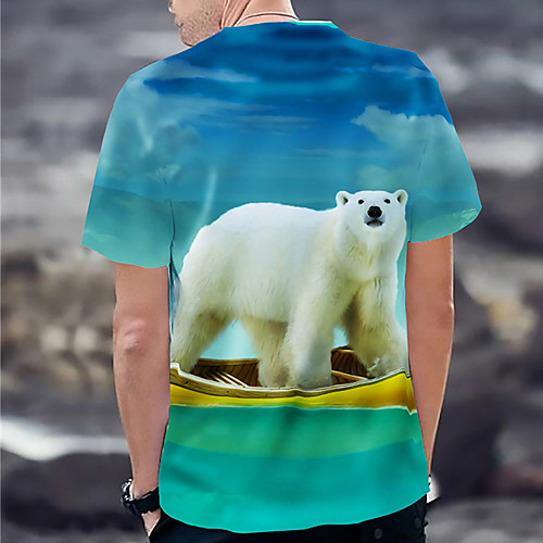 Men's Tee T shirt 3D Print Graphic Prints Polar Bear Print Short Sleeve Daily Tops Casual Designer Big and Tall Blue
Men's Tee T shirt 3D Print Graphic Prints Polar Bear Print Short Sleeve Daily Tops Casual Designer Big and Tall Blue