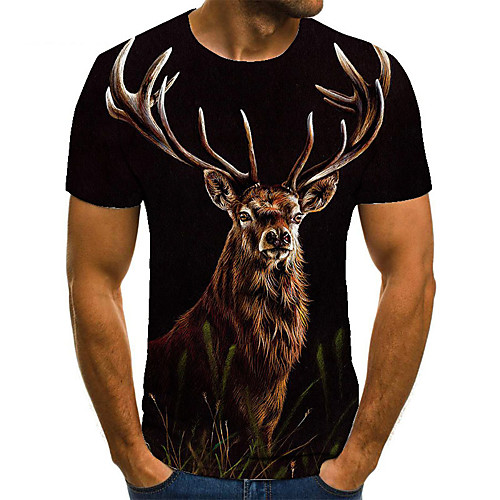 Men's Unisex Tee T shirt 3D Print Graphic Prints Elk Plus Size Print Short Sleeve Casual Tops Basic Fashion Designer Big and Tall Black
Men's Unisex Tee T shirt 3D Print Graphic Prints Elk Plus Size Print Short Sleeve Casual Tops Basic Fashion Designer Big and Tall Black