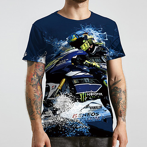 Men's Unisex Tee T shirt 3D Print Graphic Prints Motorcycle Plus Size Print Short Sleeve Casual Tops Basic Designer Big and Tall Blue
Men's Unisex Tee T shirt 3D Print Graphic Prints Motorcycle Plus Size Print Short Sleeve Casual Tops Basic Designer Big and Tall Blue