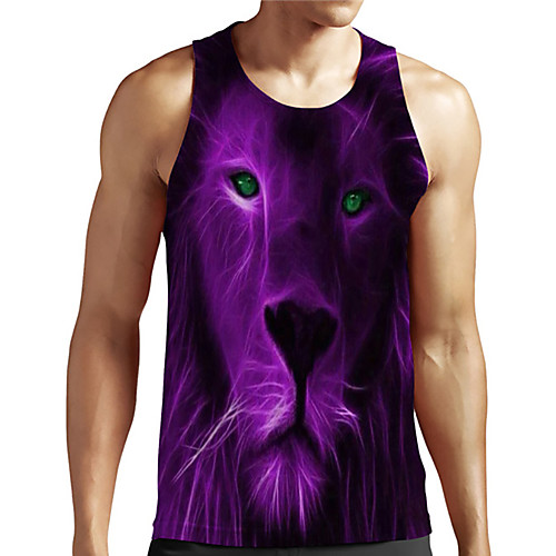 Men's Unisex Tank Top Undershirt 3D Print Graphic Prints Lion Animal Plus Size Print Sleeveless Casual Tops Basic Designer Big and Tall Purple
Men's Unisex Tank Top Undershirt 3D Print Graphic Prints Lion Animal Plus Size Print Sleeveless Casual Tops Basic Designer Big and Tall Purple