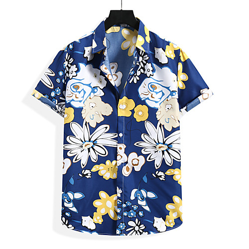 Men's Shirt Other Prints Floral Short Sleeve Daily Tops Basic Classic Wine White Blue
Men's Shirt Other Prints Floral Short Sleeve Daily Tops Basic Classic Wine White Blue