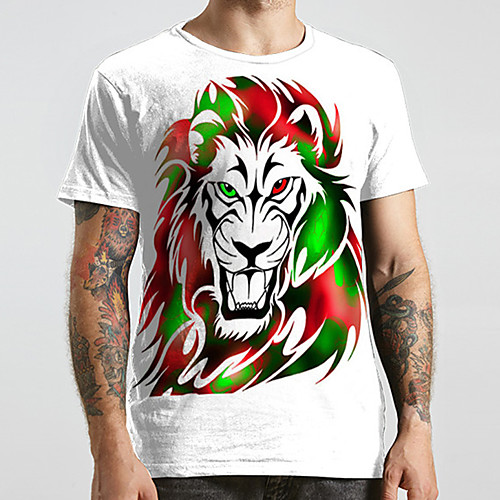 Men's Unisex Tee T shirt 3D Print Graphic Prints Lion Animal Plus Size Print Short Sleeve Casual Tops Fashion Designer Big and Tall White
Men's Unisex Tee T shirt 3D Print Graphic Prints Lion Animal Plus Size Print Short Sleeve Casual Tops Fashion Designer Big and Tall White