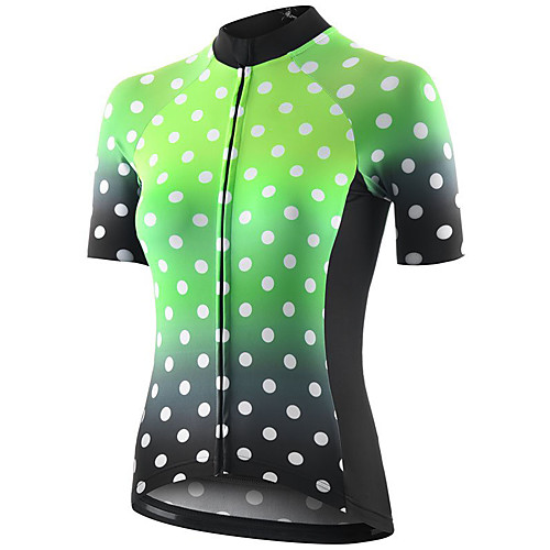 21Grams Women's Short Sleeve Cycling Jersey Summer Spandex Polyester Green Polka Dot Gradient Bike Jersey Top Mountain Bike MTB Road Bike Cycling Quick Dry Moisture Wicking Breathable Sports Clothing
21Grams Women's Short Sleeve Cycling Jersey Summer Spandex Polyester Green Polka Dot Gradient Bike Jersey Top Mountain Bike MTB Road Bike Cycling Quick Dry Moisture Wicking Breathable Sports Clothing