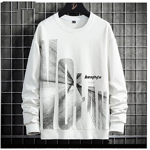 Men's Pullover Sweatshirt Letter Round Neck Casual Hoodies Sweatshirts Long Sleeve Loose Blue Yellow White
Men's Pullover Sweatshirt Letter Round Neck Casual Hoodies Sweatshirts Long Sleeve Loose Blue Yellow White