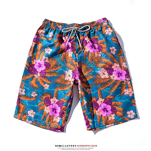 Men's Casual Casual Daily Shorts Pants Graphic Flower / Floral Knee Length Blue 
Men's Casual Casual Daily Shorts Pants Graphic Flower / Floral Knee Length Blue