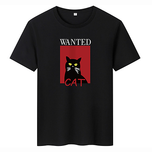 Men's Unisex Tee T shirt Hot Stamping Cat Graphic Prints Letter Plus Size Print Short Sleeve Casual Tops Cotton Basic Fashion Designer Big and Tall White Black Khaki
Men's Unisex Tee T shirt Hot Stamping Cat Graphic Prints Letter Plus Size Print Short Sleeve Casual Tops Cotton Basic Fashion Designer Big and Tall White Black Khaki