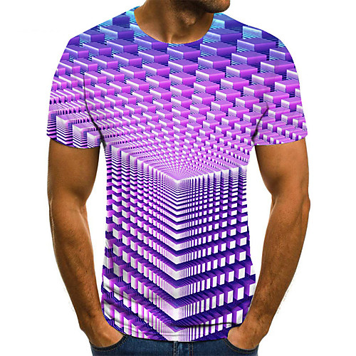 Men's Unisex Tee T shirt 3D Print Optical Illusion Graphic Prints Plus Size Print Short Sleeve Casual Tops Basic Fashion Designer Big and Tall Purple
Men's Unisex Tee T shirt 3D Print Optical Illusion Graphic Prints Plus Size Print Short Sleeve Casual Tops Basic Fashion Designer Big and Tall Purple