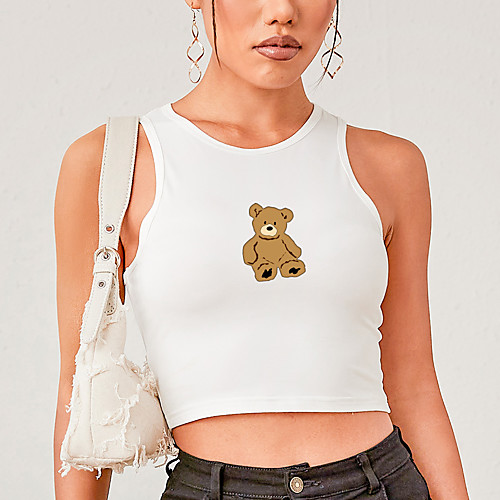 Women's Crop Top Tank Top Vest Graphic Print Round Neck Basic Sexy Tops Slim White Black Blushing Pink
Women's Crop Top Tank Top Vest Graphic Print Round Neck Basic Sexy Tops Slim White Black Blushing Pink