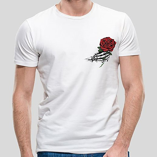 Men's Unisex Tee T shirt Hot Stamping Graphic Prints Rose Plus Size Print Short Sleeve Casual Tops Cotton Basic Fashion Designer Big and Tall White
Men's Unisex Tee T shirt Hot Stamping Graphic Prints Rose Plus Size Print Short Sleeve Casual Tops Cotton Basic Fashion Designer Big and Tall White