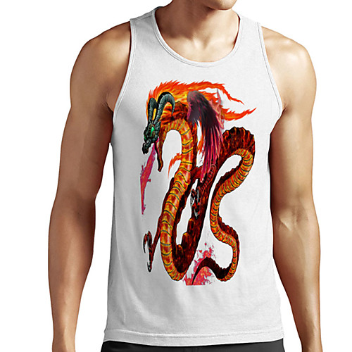Men's Unisex Tank Top Undershirt 3D Print Dragon Graphic Prints Plus Size Print Sleeveless Casual Tops Basic Designer Big and Tall White
Men's Unisex Tank Top Undershirt 3D Print Dragon Graphic Prints Plus Size Print Sleeveless Casual Tops Basic Designer Big and Tall White