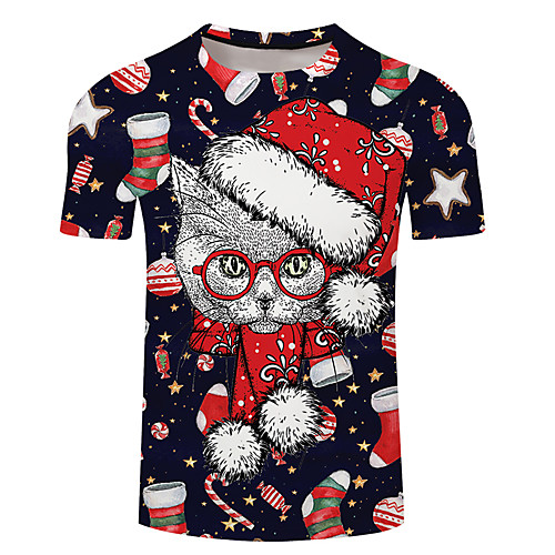 Men's Unisex Tee T shirt 3D Print Cat Graphic Prints Plus Size 3D Print Short Sleeve Casual Tops Basic Designer Big and Tall Black / Red Red / White Green / Red
Men's Unisex Tee T shirt 3D Print Cat Graphic Prints Plus Size 3D Print Short Sleeve Casual Tops Basic Designer Big and Tall Black / Red Red / White Green / Red