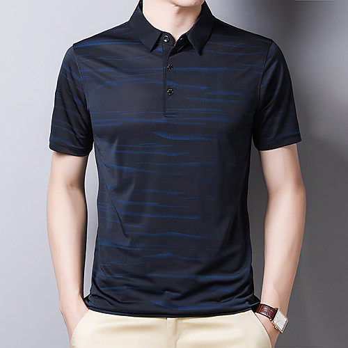 Men's Golf Shirt Tennis Shirt Other Prints Striped Print Short Sleeve Casual Tops Business Simple Gray Green Navy Blue / Summer / Work
Men's Golf Shirt Tennis Shirt Other Prints Striped Print Short Sleeve Casual Tops Business Simple Gray Green Navy Blue / Summer / Work