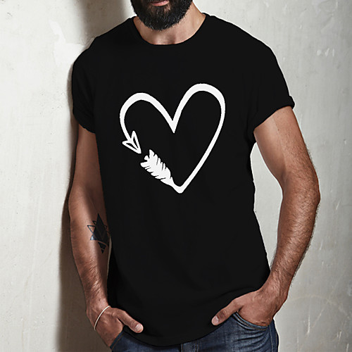 Men's Unisex Tee T shirt Hot Stamping Heart Graphic Prints Plus Size Print Short Sleeve Casual Tops Cotton Basic Fashion Designer Big and Tall Black
Men's Unisex Tee T shirt Hot Stamping Heart Graphic Prints Plus Size Print Short Sleeve Casual Tops Cotton Basic Fashion Designer Big and Tall Black