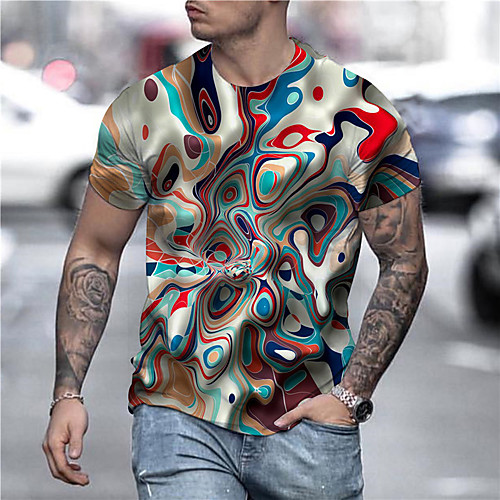Men's Tee T shirt Shirt 3D Print Optical Illusion Graphic Prints Print Short Sleeve Daily Tops Casual Designer Big and Tall Round Neck Rainbow / Summer
Men's Tee T shirt Shirt 3D Print Optical Illusion Graphic Prints Print Short Sleeve Daily Tops Casual Designer Big and Tall Round Neck Rainbow / Summer