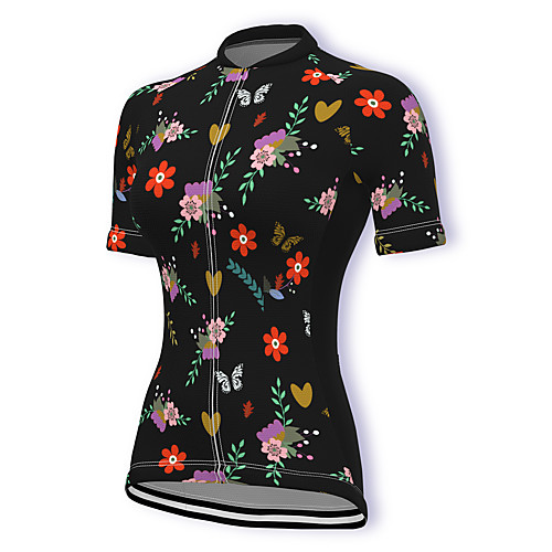 21Grams Women's Short Sleeve Cycling Jersey Summer Spandex Polyester Black Floral Botanical Bike Jersey Top Mountain Bike MTB Road Bike Cycling Quick Dry Moisture Wicking Breathable Sports Clothing
21Grams Women's Short Sleeve Cycling Jersey Summer Spandex Polyester Black Floral Botanical Bike Jersey Top Mountain Bike MTB Road Bike Cycling Quick Dry Moisture Wicking Breathable Sports Clothing