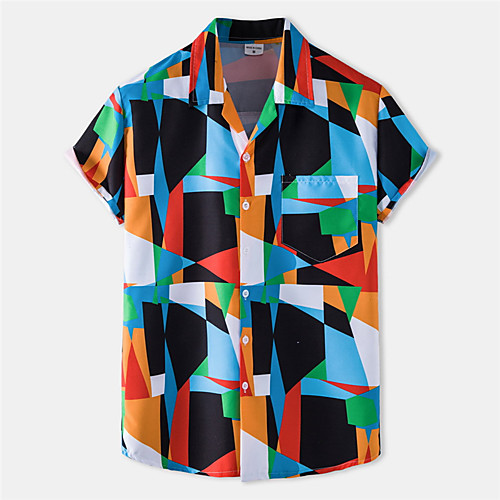 Men's Shirt Color Block Button-Down Short Sleeve Casual Tops Cotton Casual Fashion Breathable Comfortable Blue
Men's Shirt Color Block Button-Down Short Sleeve Casual Tops Cotton Casual Fashion Breathable Comfortable Blue