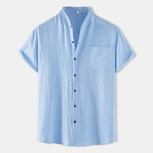 Men's Henley Shirt Shirt non-printing Plain Short Sleeve Outdoor Tops Retro Camel Khaki Orange / Summer / Stand Collar
Men's Henley Shirt Shirt non-printing Plain Short Sleeve Outdoor Tops Retro Camel Khaki Orange / Summer / Stand Collar