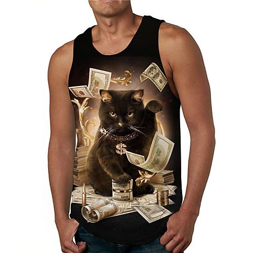 Men's Tank Top Undershirt 3D Print Cat Graphic Prints Print Sleeveless Daily Tops Casual Designer Big and Tall Black
Men's Tank Top Undershirt 3D Print Cat Graphic Prints Print Sleeveless Daily Tops Casual Designer Big and Tall Black