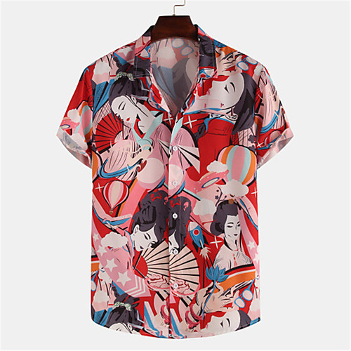 Men's Shirt Human Button-Down Short Sleeve Casual Tops Lightweight Casual Fashion Breathable Red
Men's Shirt Human Button-Down Short Sleeve Casual Tops Lightweight Casual Fashion Breathable Red