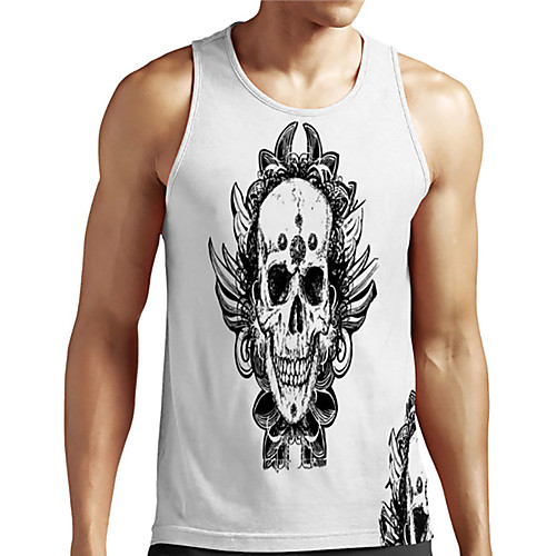 Men's Unisex Tank Top Undershirt 3D Print Graphic Prints Skull Plus Size Print Sleeveless Casual Tops Basic Designer Big and Tall White
Men's Unisex Tank Top Undershirt 3D Print Graphic Prints Skull Plus Size Print Sleeveless Casual Tops Basic Designer Big and Tall White