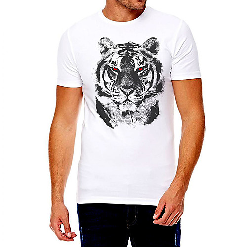 Men's Unisex Tee T shirt Hot Stamping Graphic Prints Tiger Animal Plus Size Print Short Sleeve Casual Tops Cotton Basic Fashion Designer Big and Tall White
Men's Unisex Tee T shirt Hot Stamping Graphic Prints Tiger Animal Plus Size Print Short Sleeve Casual Tops Cotton Basic Fashion Designer Big and Tall White